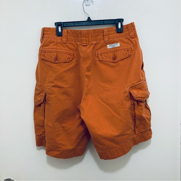 Men’s Orange, Cotton, Cargo Shorts, brand Polo by Ralph Lauren. - Picture 2 of 13
